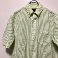 BrooksBrothers シアサッカー ストライプ 半袖ボタンダウンシャツ