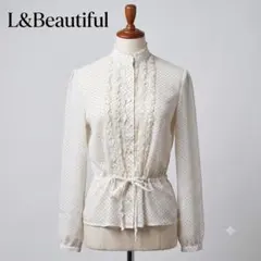 L&Beautiful フリルブラウス ドット柄 イトーヨーカ堂 白 9Rのサムネイル