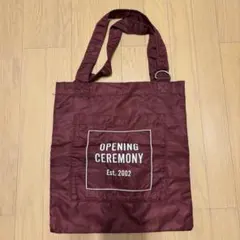 OPENING CEREMONY バーガンディ トートバッグ