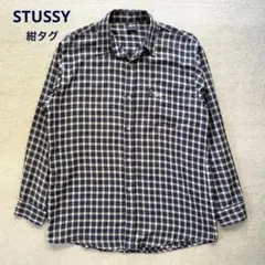 【レア】OLD STUSSY B.D. SHIRTS CHECK 90s USA