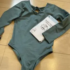 子供用 グリーン 長袖レオタード 140サイズ、フータータイツ