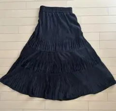 シーイン　フレアロングスカート　黒