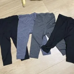 ヒートテック4枚セット（黒・ストライプ・ドット）