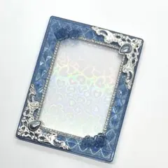 トレカケース レジンデコ スタンド付き 縦 横 使用可能 青