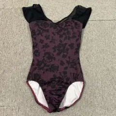 スティナ stina 花柄 長袖レオタード Mサイズ 黒メッシュ ☆美品