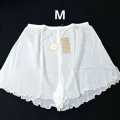 片倉工業　フレアパンティ　ペチパンツM　麻10%　ホワイトのサムネイル
