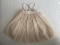 【値下げ】ベビードレス チュチュスタイル サイズ100 ベージュ