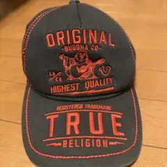 TRUE RELIGION キャップ ブラック×レッド