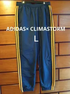 ADIDAS× CLIMASTORM ネイビー/イエロー パンツ Ｌ