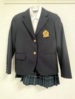 EASTBOY フォーマル3点セット 140 ネイビー チェック柄