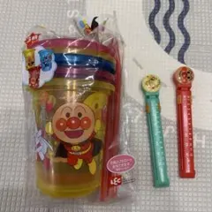 アンパンマン ストローカップ パッケージクリップ メロンパンナ 新品未使用
