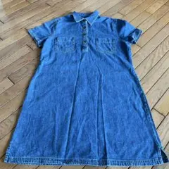 デニムシャツワンピース ロングワンピース