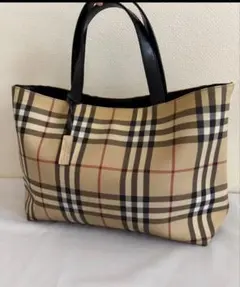 【BURBERRY LONDON】ノバチェック PVC ロゴ金具 底鋲