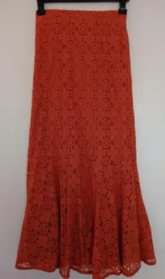 【新品未使用】ジーユー☆GUオレンジレースロングマーメイドスカート