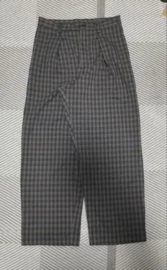 ZARA チェック柄 ワイドスラックス　 サイズ38