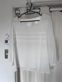 ホワイト ブラウス レース装飾