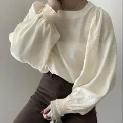 Amiur airy soft blouse アイボリー