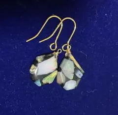 ブラックオパールコンポジット１４Kgfピアス