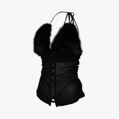 burlesque corset tops theredthread black - メルカリ