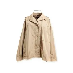 美品 ユニクロ＋J オーバーシャツジャケット 撥水 XL ベージュ