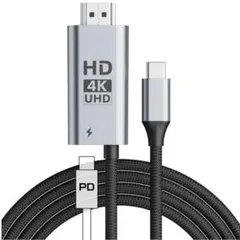 USB-C to HDMI 変換ケーブル 2M 100W PD急速充電