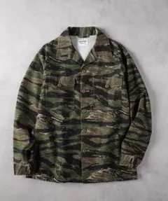 OG107 タイガーカモ　バックサテンミリタリーシャツ