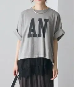 《新品》ピュアルセシン スーピマコットンBIGロゴショートTシャツ グレーのサムネイル