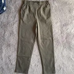 Coen オリーブグリーン カジュアルパンツ ゴムウエスト裏起毛