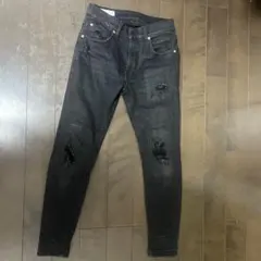 ZARA ダメージ加工 スキニーデニム ブラック