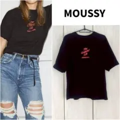 MOUSSY マウジー 半袖 Tシャツ ブラック フリー レディース