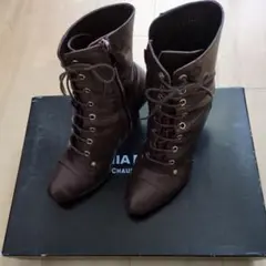 SONIA RYKIEL ブラウン レースアップブーティ