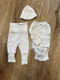 H&M オーガニックコットンロンパースセット 0-1ヶ月