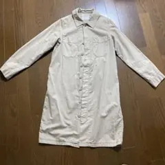 ICHI ベージュ ロングシャツコート