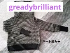 値下げ　【gready brilliant 】 ニット　ハート　編み　ハイネックのサムネイル