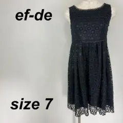 ef-de ブラック ノースリーブ ワンピース ドレス フォーマル 冠婚葬祭のサムネイル