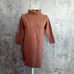 ✨UNIQLO✨ユニクロ♡ワンピース♡タートルネック♡シンプル♡ブラウン(S)