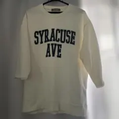 ナノユニバース　7分袖スウェットホワイト