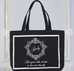 rady トートバッグ　ブラック×ホワイト　大
