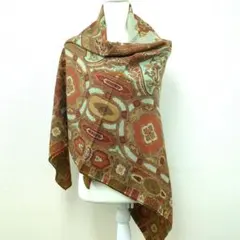 エトロ ペイズリー柄 大判ストール スカーフ ウール シルク イタリア製