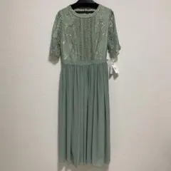 AIMER はしごレース×シフォンギャザースカートドレス M