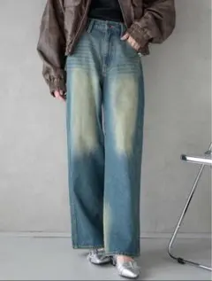 WEGOストレートデニムパンツ