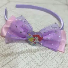 カチューシャ　子供　キッズ　アリエル　ディズニー　リトルマーメイド　ピンク