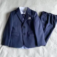 【極美品】ショパン フォーマルスーツセットアップ 110 6点セット ネイビー