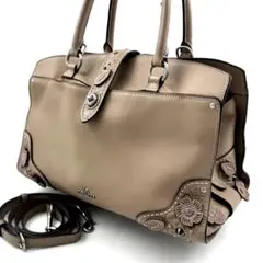 COACH マーサー サッチェル30 ショルダーバッグ ベージュ ティーローズ