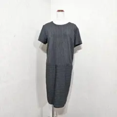 ワコール（マタニティM〜L）授乳口付ピンストライプワンピース