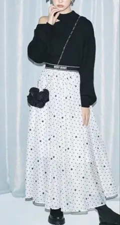 MARY QUANT リリーブラウンフレアスカート