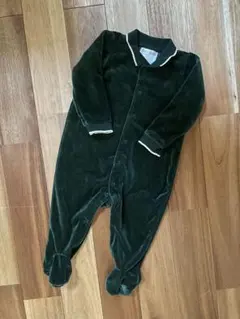 1回着用 Ralph Lauren ロンパース足付き 9M ダークグリーン