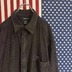 輸入古着 claiborne 長袖シャツ 【XL】 総柄シャツ
