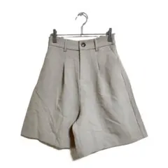 新品 RETRO GIRL ショートパンツ F ベージュ チェック ハイウエスト