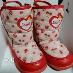 Lazuli スノーブーツ いちご柄 17.0